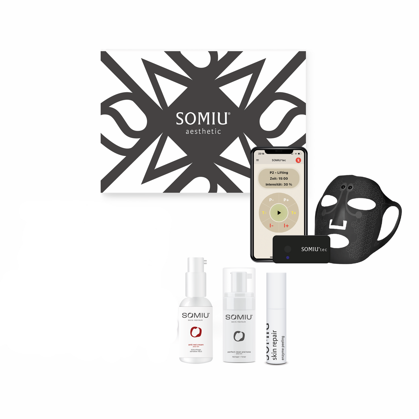 SOMIU tec mask set - Entspannung und professionelle Hautpflege auf Knopfdruck